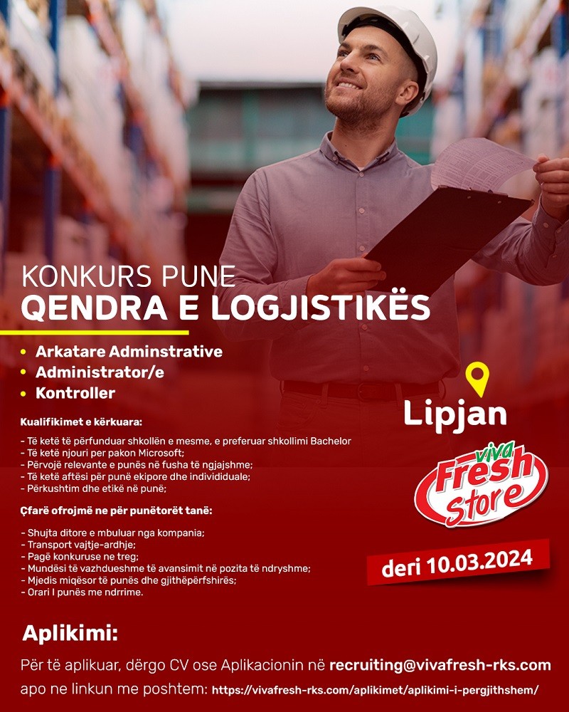 Arkatare Administrative, Administrator/e, Kontroller